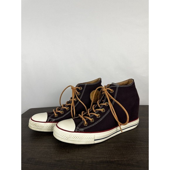 Converse Women's Size 10 Chuck Taylor All Star Lux Hi High Hidden Heel Purple - Picture 3 of 10